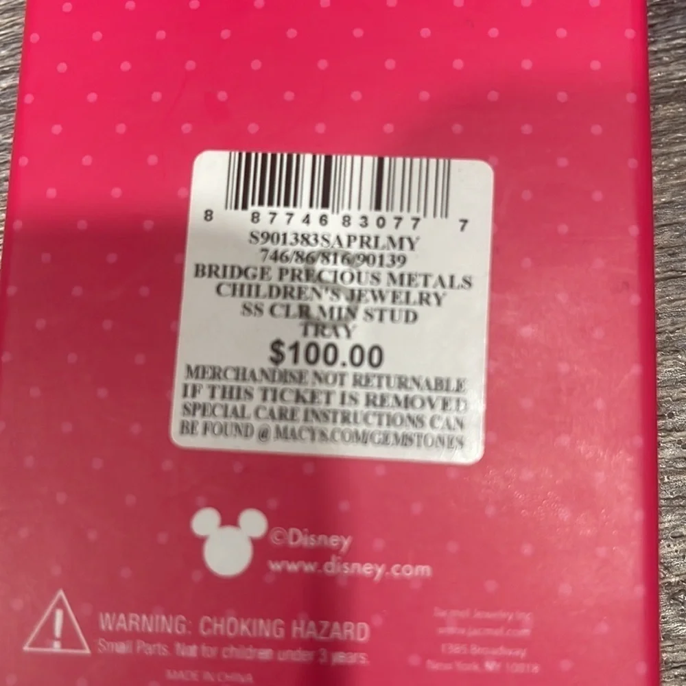 Disney Minnie Mouse sterling silver earrings